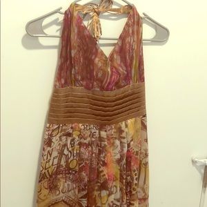 Silk chiffon halter dress. Perfect for a wedding